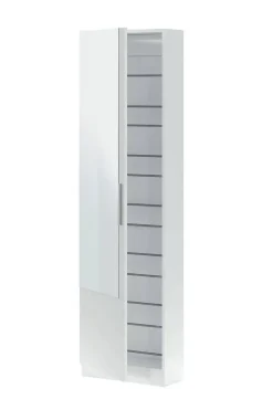 Zapatero blanco artik con espejo y 1 puerta 007864A