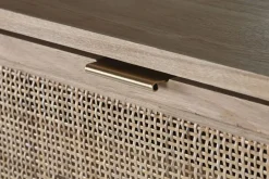 Zapatero de Madera de Abeto con Ratán Natural MB-215922