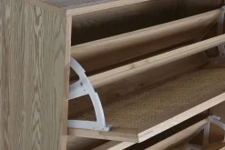 Zapatero de Madera de Abeto con Ratán Natural MB-215922