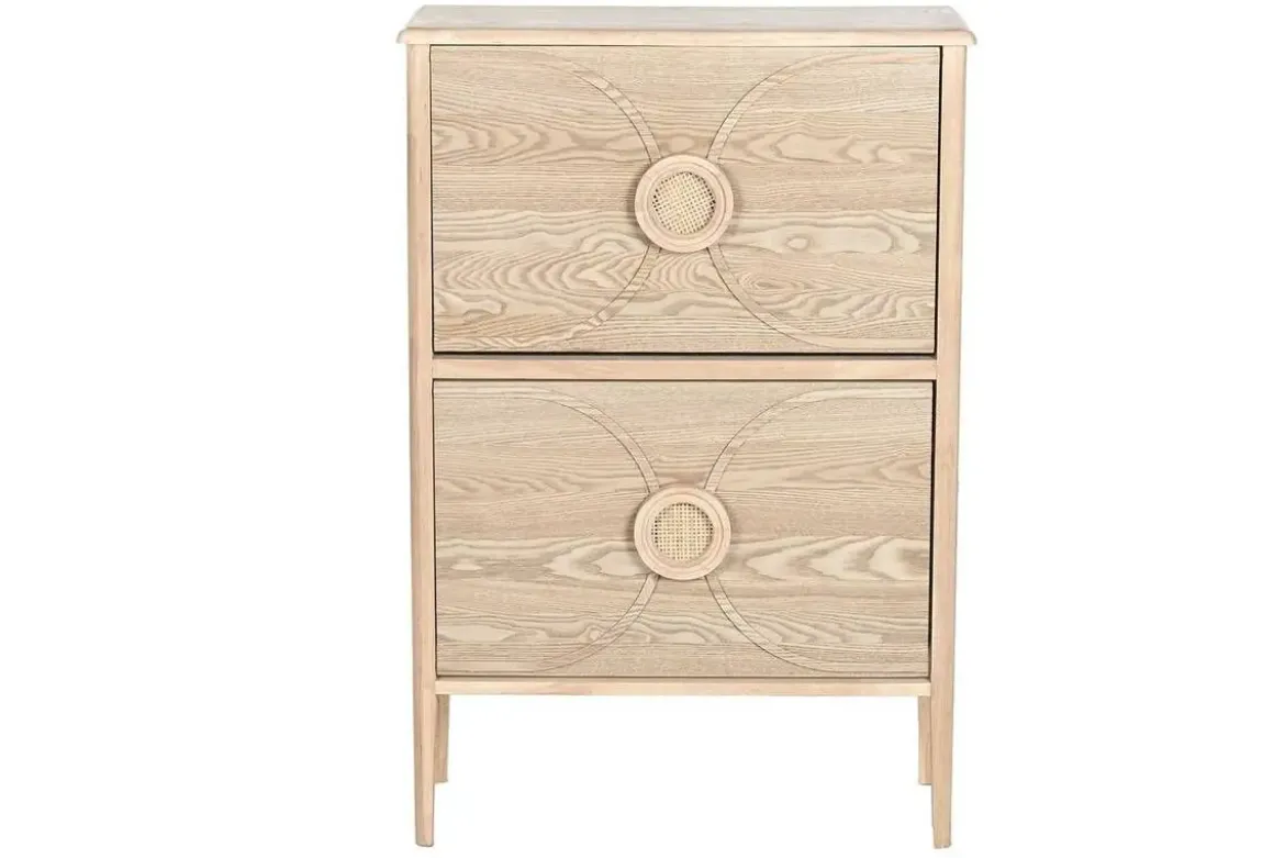 Zapatero de Madera Natural con 2 Puertas Abatibles MB-219392