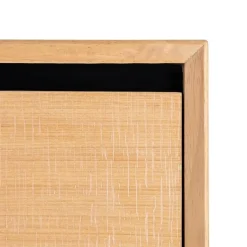 Zapatero de Madera y Metal Natural-Negro con 3 Puertas 615688