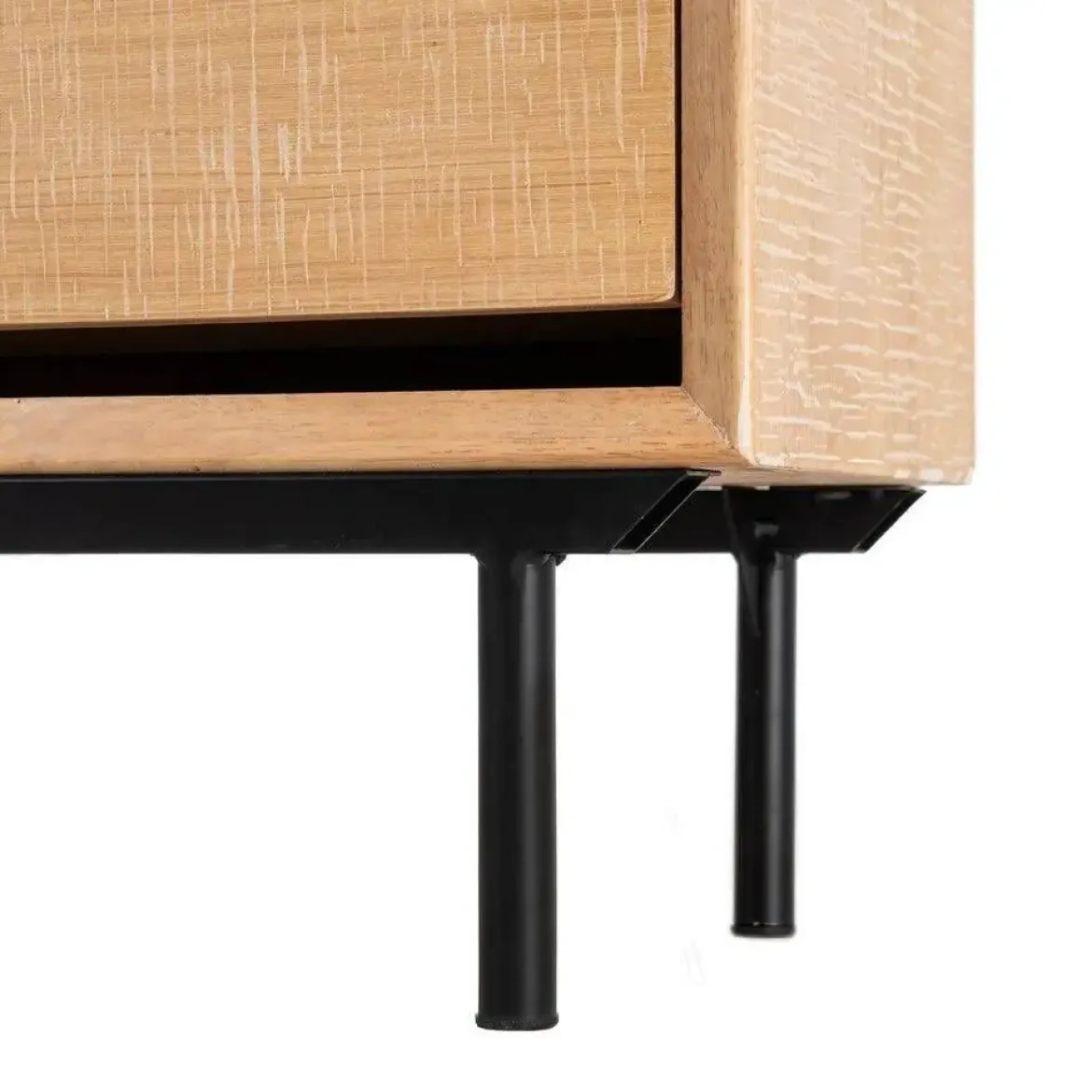 Zapatero de Madera y Metal Natural-Negro con 3 Puertas 615688