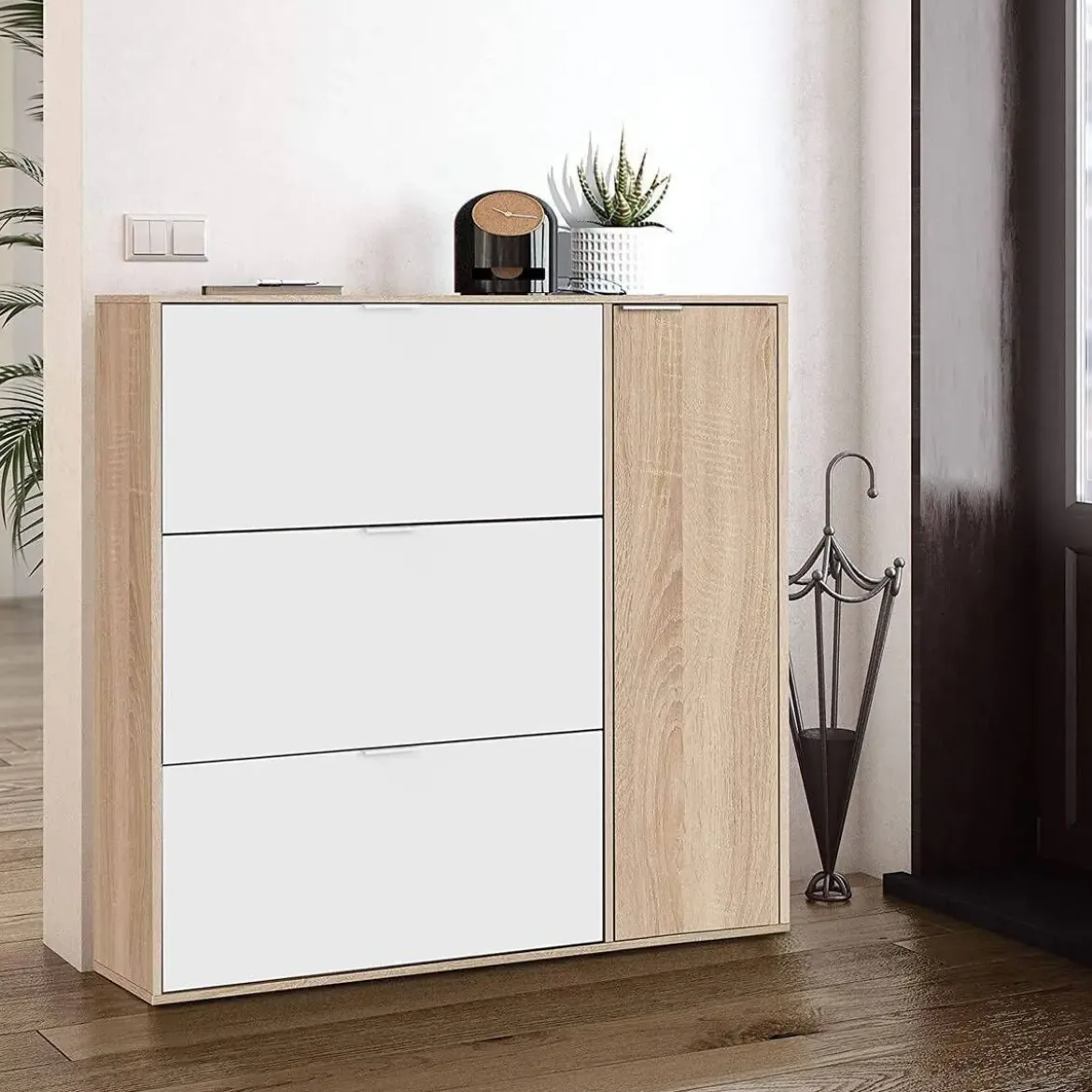 Zapatero de 3 Puertas Abatibles con Armario CLASS 017818F
