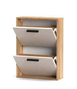 Zapatero 2 Puertas en Melamina Mauvella-Beig ELBA A031EL14MVG